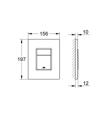 Комплект Grohe Set Унітаз ELLIPSE-0301-T3 система змиву TORNADO 3.0 + Інсталяція Grohe Rapid SL 38536001 + панель змиву 38732000 (38536001ELLIPS0301T3)