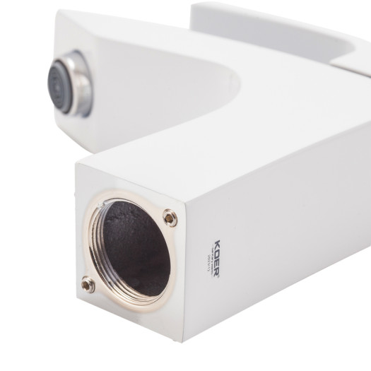 KOER KB-10007-04 Смеситель для умывальника KOER KB-10007-04 (Цвет хром+белый) (KR5149)