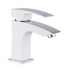 KOER KB-10007-04 Смеситель для умывальника KOER KB-10007-04 (Цвет хром+белый) (KR5149)