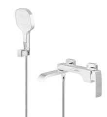Смеситель для ванны с коротким изливом KOER KB-41037-01 (Цвет хром) (KR6004)