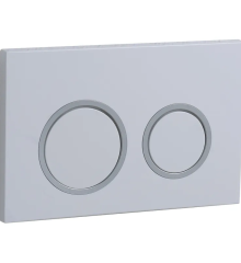 Панель смыва KOER KT-0605-03 220x140x12mm пластиковая, кнопка круглая (цвет белый) (KR5316)