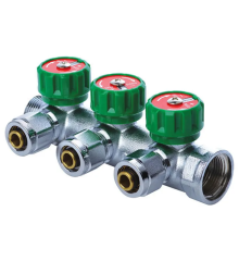 Коллектор теплого пола с фитингом Koer KR.1121-3 3/4”x3 ways (KR2651)