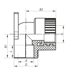 Угол установочный ВР 20x1/2F PPR Koer K0123.PRO (KP0147)