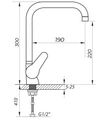 Смеситель для кухни Zerix SOP7 146 (ZX0192)