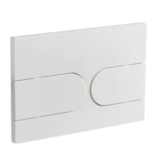 Панель смыва KOER KT-0604-03 240x160x10mm пластиковая, кнопка округленная (цвет белый) (KR5322)