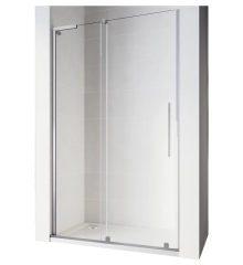 Двері у нішу Walk-In розсувні KOER SR SD07-120x200-L-TR-01 прозоре скло EASY CLEAN 8мм хром (KR5686)