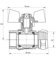 Кран шаровый Koer Wing 16x1/2M (KR.351) (LL1656)