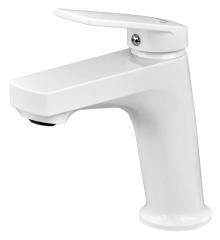 Смеситель для умывальника PLAMIX LUCAS-001 SET WHITE (с подводкой) (Цвет белый) (PM0706)