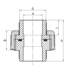 Муфта разъёмная универсальная Koer K0268.PRO 20 PPR (KP2912)