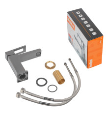 Смеситель для умывальника HAIBA KANT 001 NUT GRAPHITE (Цвет графит) (HB9664)