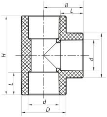 Тройник 50 PPR Koer K0011.PRO (KP0014)