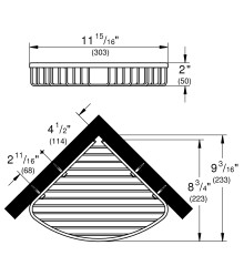 Угловая полка в ванну Grohe Bau Cosmopolitan Neutral (40663001)