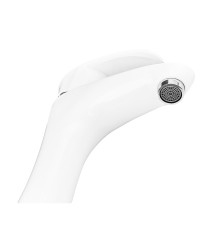 Смеситель для умывальника PLAMIX CEZAR-001 HIGH SET WHITE (с подводкой) (Цвет белый) (PM0663)