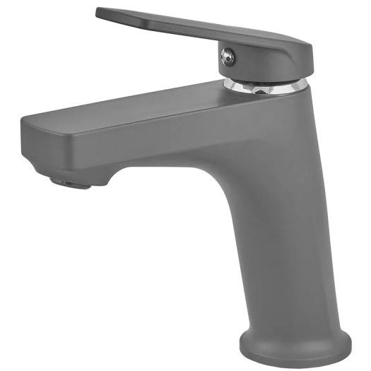 Смеситель для умывальника PLAMIX LUCAS-001 SET GRAPHITE (с подводкой) (Цвет графит) (PM6100)