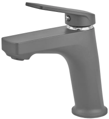 Смеситель для умывальника PLAMIX LUCAS-001 SET GRAPHITE (с подводкой) (Цвет графит) (PM6100)