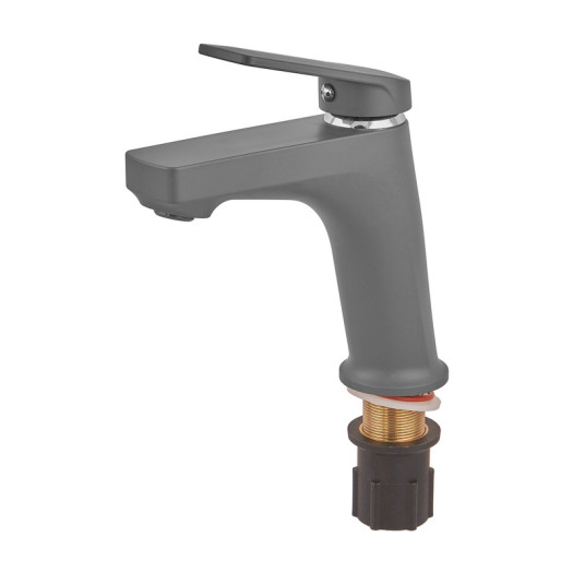 Смеситель для умывальника PLAMIX LUCAS-001 SET GRAPHITE (с подводкой) (Цвет графит) (PM6100)