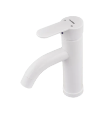 Смеситель для умывальника PLAMIX RAUL-001-B WHITE (без подводки) (Цвет белый) (PM0652)