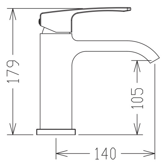Смеситель для умывальника KOER KB-10037-07 (Цвет графит) (KR5999)