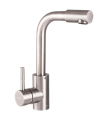 Смеситель для умывальника HAIBA SUS-001-F из нерж. стали SUS304 (Цвет нерж) (HB3894)