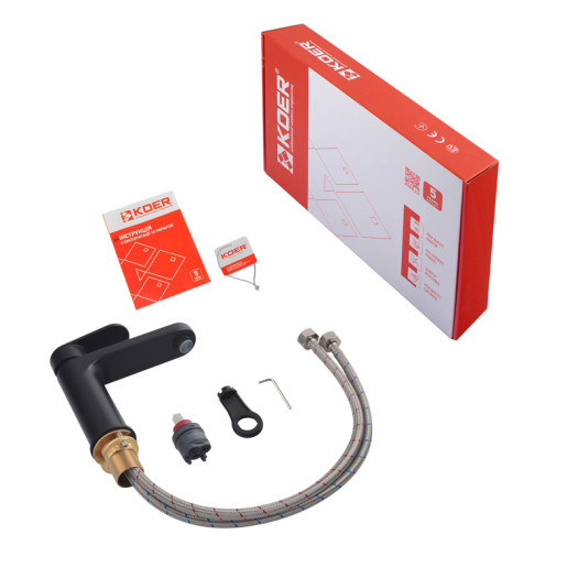 Смеситель для умывальника KOER KB-10030-05 (Цвет черный) (KR5425)