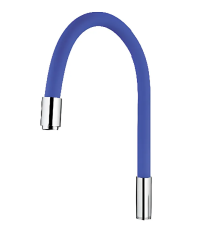 Вилив для змішувача гнучкий MIXXUS PREMIUM SPOUT RAINBOW BLUE (Колір хром+вилив блакитний) (MI0563)