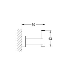 Гачок для халата Grohe Essentials Cube New (40511001)