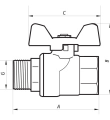 Кран шаровой Nolf NF.722 - 3/4