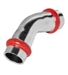 Колено 45° двухраструбное KOER KQ.B54-2 PRESS-INOX AISI 304 54x54 (KR6438)
