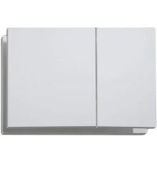 Панель змиву KOER KT-0610-03 240x160x32mm пластикова, кнопка квадратна (колір білий) (KR6134)