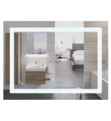 Зеркало MIXXUS WARM MR02-100x80 с LED Touch, Anti-fog, димером, рег. яркости, часами (MI6935)
