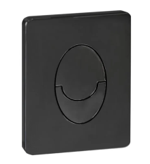 Панель смыва KOER KT-0606-05 157x198x3mm пластиковая, кнопка округленная (цвет черный матовый) (KR5343)
