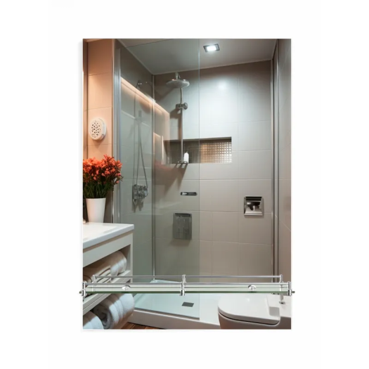 Зеркало настенное ZERIX SANSA MRZ05-70x85x10 прямоугольное с полкой (ZX5629)