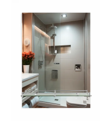 Зеркало настенное ZERIX SANSA MRZ05-70x85x10 прямоугольное с полкой (ZX5629)