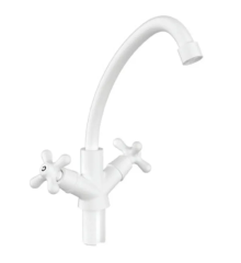 Смеситель для кухни PLAMIX AMAX-271 WHITE (без подводки) (Цвет белый) (PM0697)