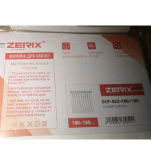Шторка для ванної ZERIX SCP-022-180x180 з PEVA (поліетиленвінілацетату) (Колір білий 3-Д) (ZX6095)
