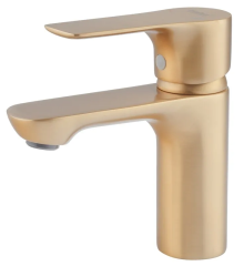 Смеситель для умывальника HAIBA MILANO 001 BRUSHED GOLD (Цвет матовое золото) (HB9619)