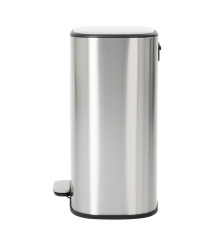 Відро для сміття з плавним закриттям овальне MIXXUS PREMIUM DIVERSE-TC0112 SS COLOR 12л (колір нержавійка) (MI7079)