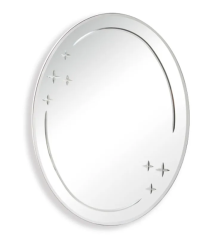 Зеркало настенное ZERIX FUSION MOZ03-55x70 овальное с декором (ZX5632)