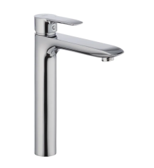 Смеситель для умывальника высокий HAIBA COLUMBIA 001 HIGH NUT (Цвет хром) (HB0840)