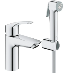 Смеситель для раковины с гигиеническим душем Grohe Eurosmart New (23124003)