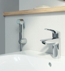 Смеситель для раковины с гигиеническим душем Grohe Eurosmart New (23124003)