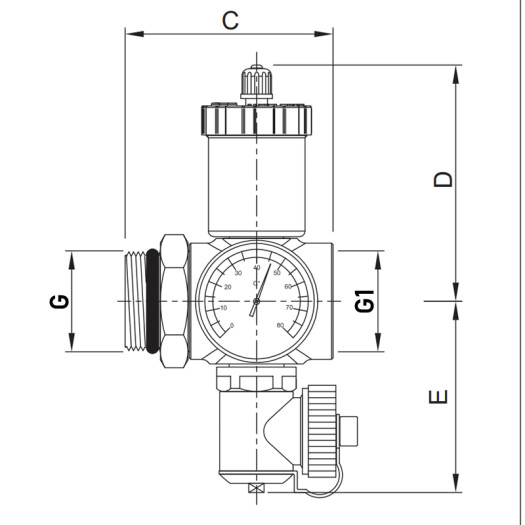 Проходная сливная группа Roho R612-100 - 1