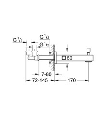Излив для ванны Grohe Universal Cube (13304000)