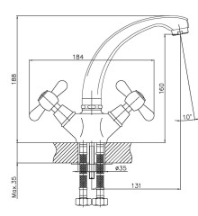 Змішувач для умивальника HAIBA DOMINOX 272 (Колір хром) (HB0080)