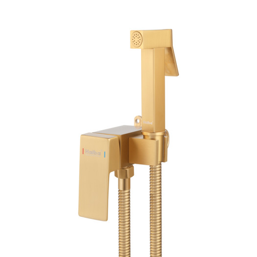 Смеситель для гигиенического душа HAIBA KUBUS 002 (INNER) BRUSHED GOLD (Цвет матовое золото) (HB9625)