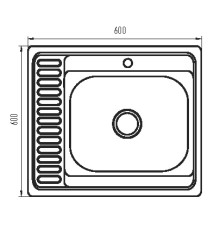 Мийка кухонна ZERIX Z6060R-08-180MD (MICRO DECOR) (ZS0591)