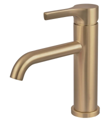 Смеситель для умывальника ZERIX REX-001-B BRUSHED GOLD из нерж. стали (Цвет матовое золото) (ZX6116)