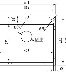Мойка из нерж. стали MIXXUS MH6050 GRAPHITE (3.0/0.8) (Цвет графит) (MX1933)