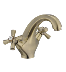 Смеситель для умывальника MIXXUS PREMIUM RETRO BRONZE-161 (Цвет бронза) (MI1650)