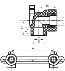 Планка монтажная 20x1/2F Koer K0127.PRO (KP0153)